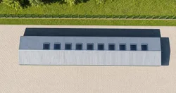 Hala BSE G1/6MW — widok z góry Hala BSE G1/6MW — widok z góry