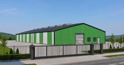 Hala BSE G2/9MW — widok od ulicy, brama wjazdowa